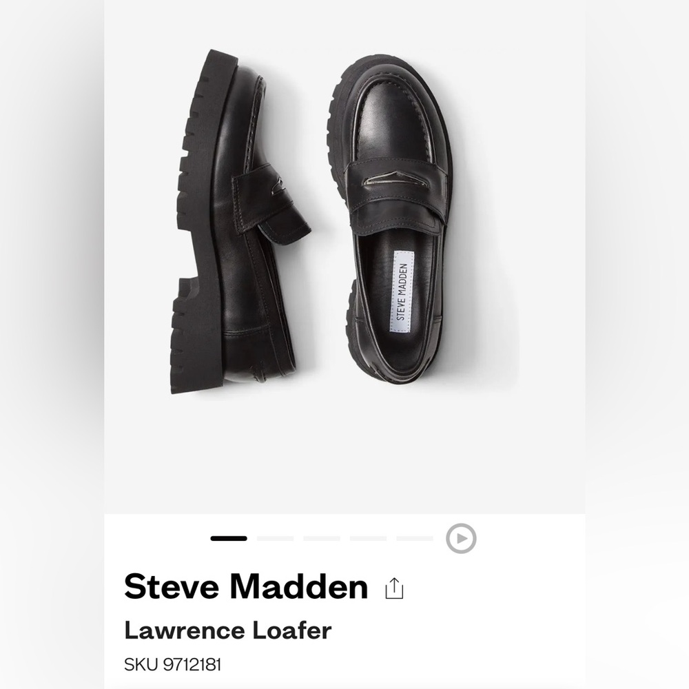 Black Loafers - Steve Madden - Women’s 7.5